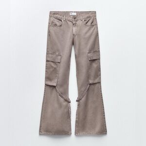 Zara Mauve Cargo Pants